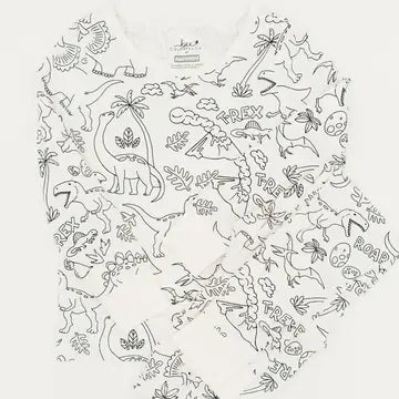 Dinosaur Bamboo Coloring Pajama Set